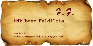 Hübner Felícia névjegykártya